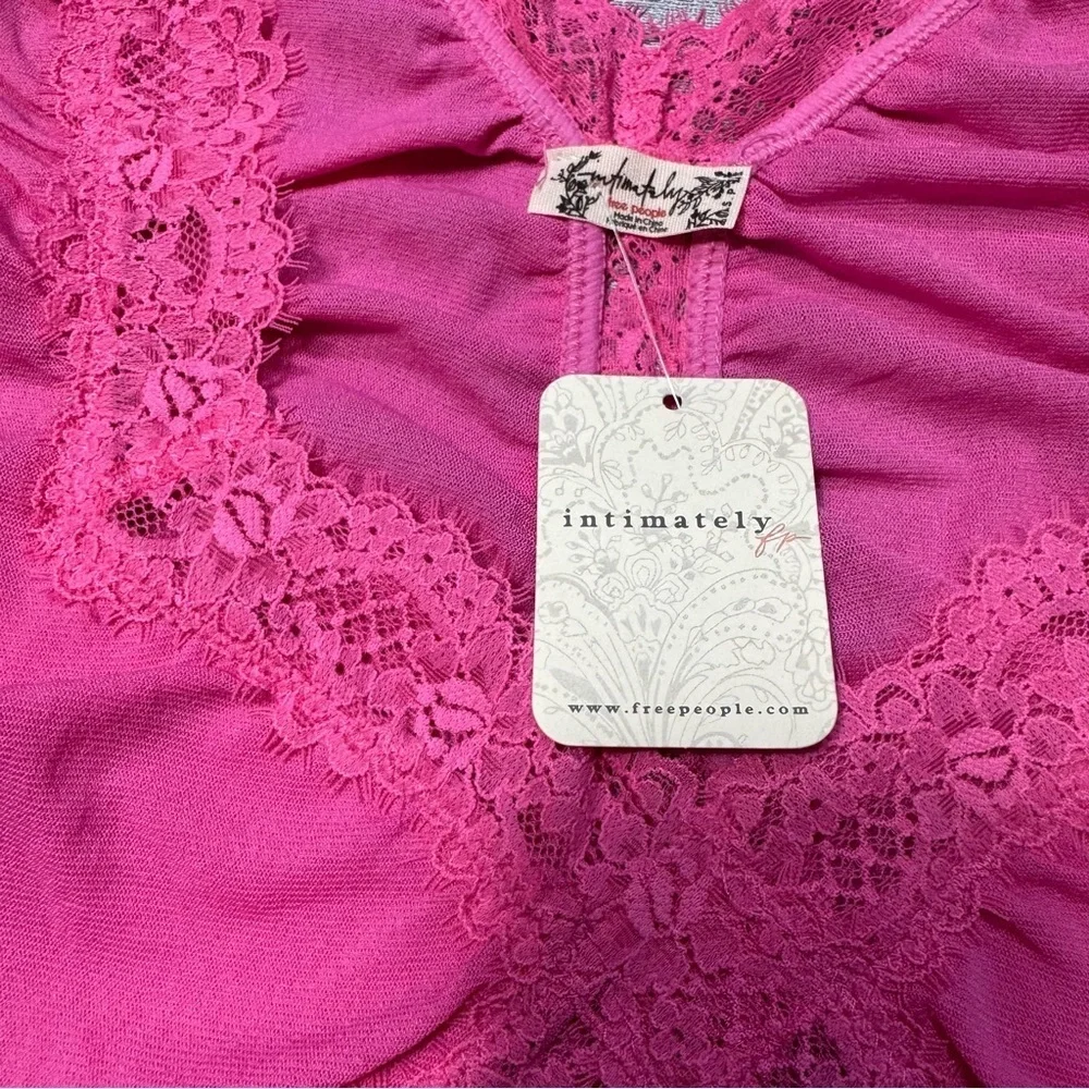 NWT New Free People Forever Young Pink Bodysuit Size S